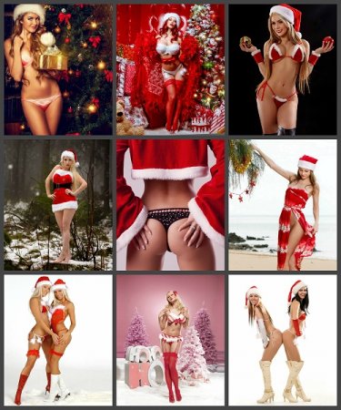 Постер к Новогодние обои 2020. Девушки